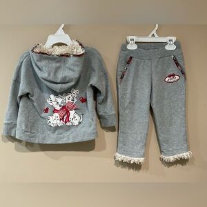 ❤️MonnaLisa Child’s 2 Pieces 101 Dalmatians Hoodie Set, Size 12 mo
